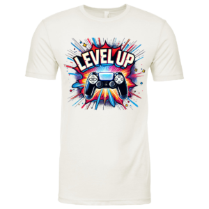 WHITE level up T-SHIRT