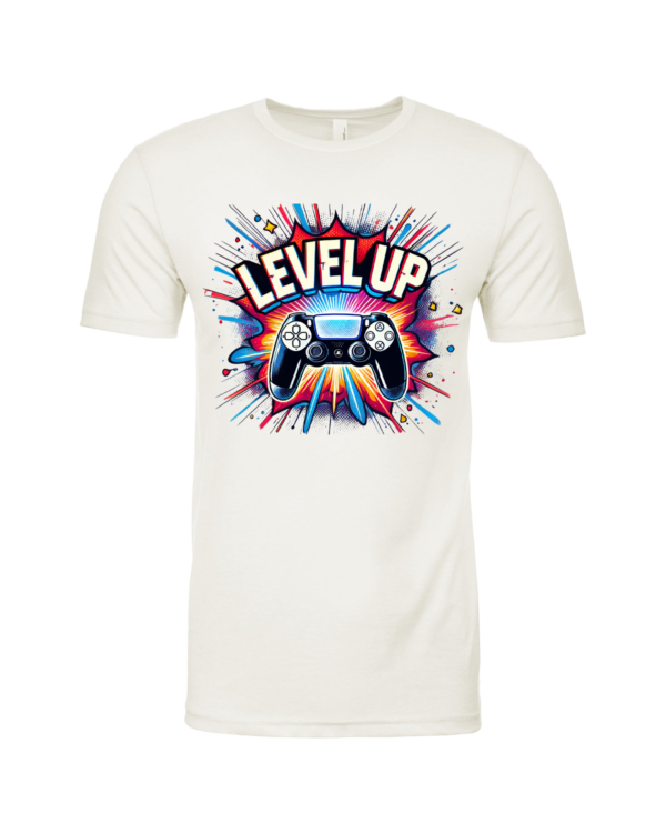 WHITE level up T-SHIRT