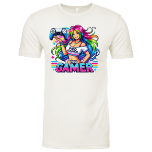 WHITE pro gamer girl T-SHIRT