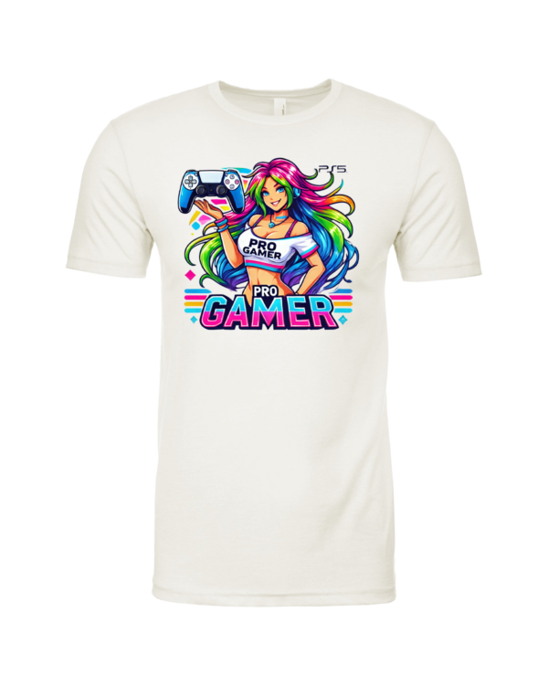 WHITE pro gamer girl T-SHIRT